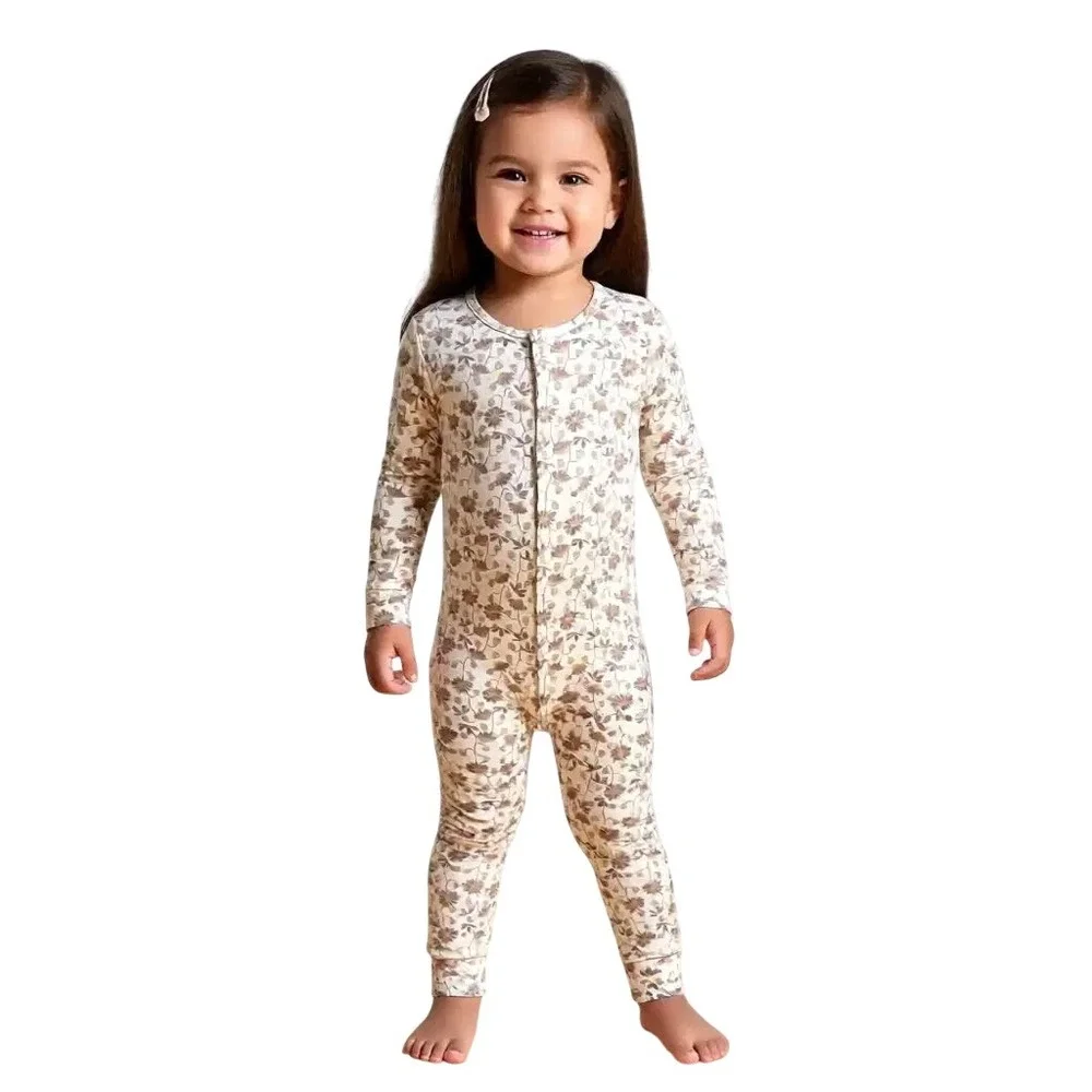 Modern Moments by Gerber Toddler‎ Girls Floral Union Suit Pajamas 2-Pack 4T NWT